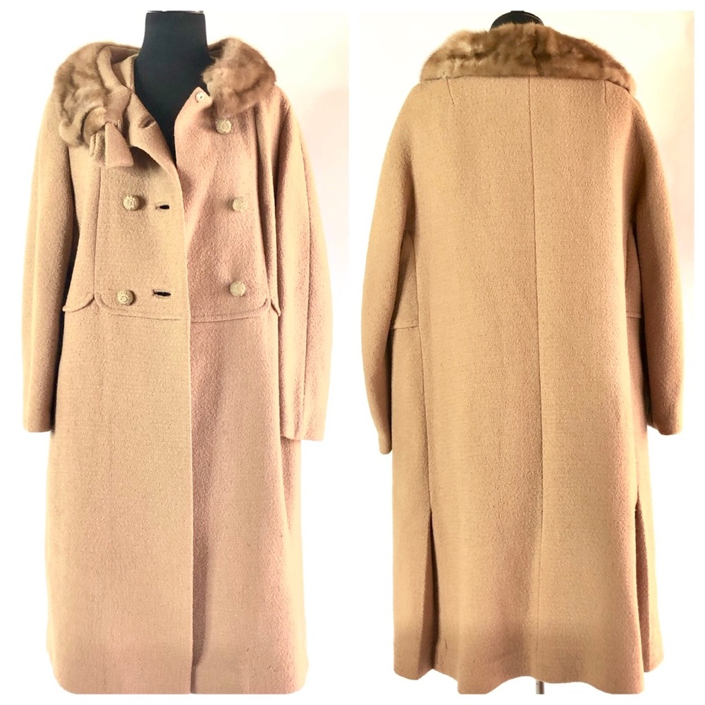 Vintage 1960’s Era Risa Diane Camel Coat Small